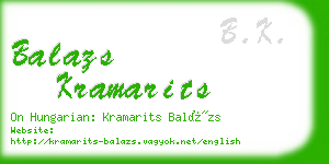 balazs kramarits business card